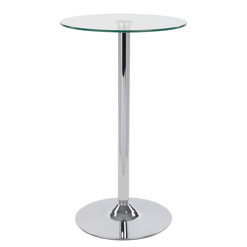 Glass poseur table