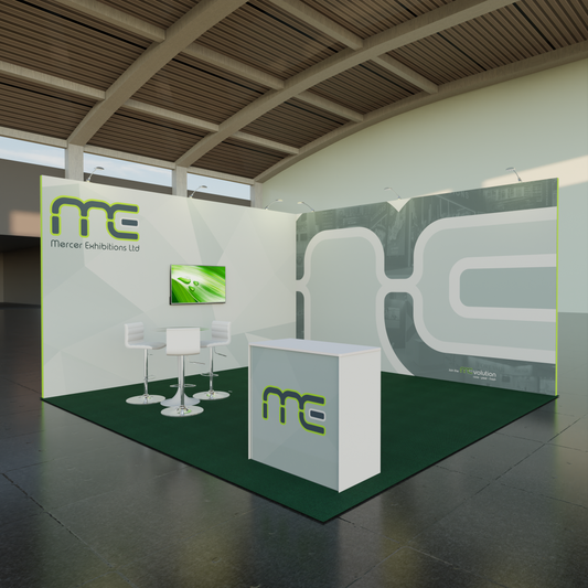 Five Meter x Five Meter "L" Shape Exhibition Stand, Two Open Sides